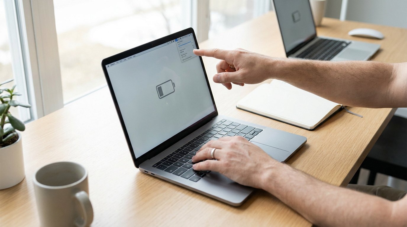 Illustration Wisewand : inspection d’un MacBook